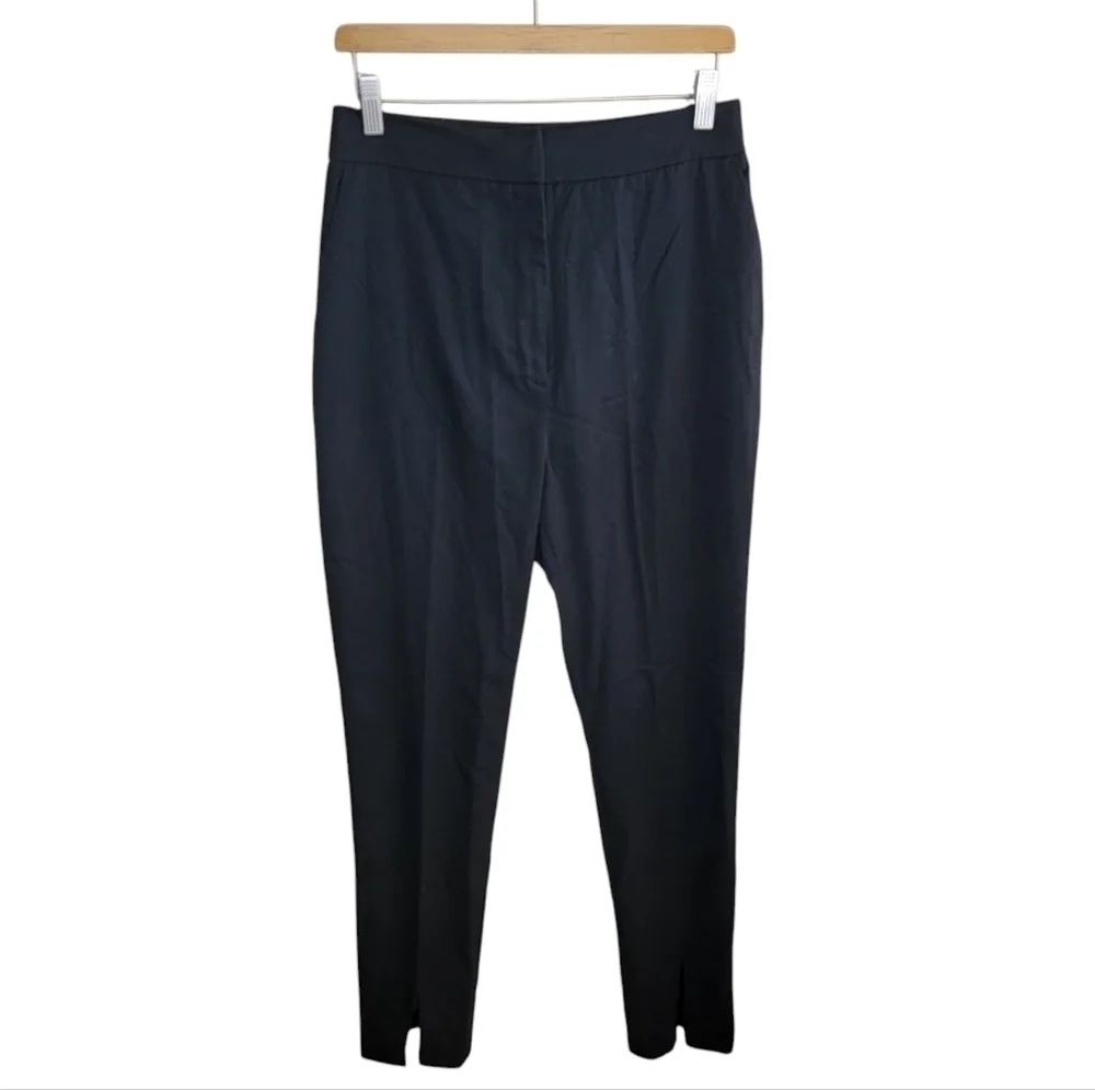Prologue | Classic Black Dress Pants Slacks with Front Slit Seam Size 8